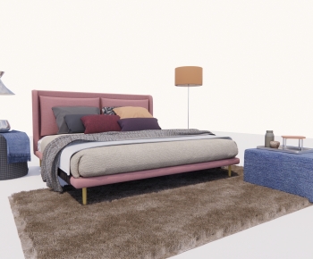 Modern Double Bed-ID:118699196
