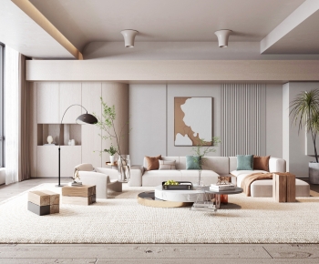 Modern Wabi-sabi Style A Living Room-ID:258023021