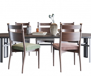American Style Dining Table And Chairs-ID:487076044