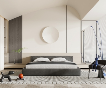 Modern Wabi-sabi Style Bedroom-ID:177450235