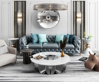 Simple European Style Sofa Combination-ID:142430079