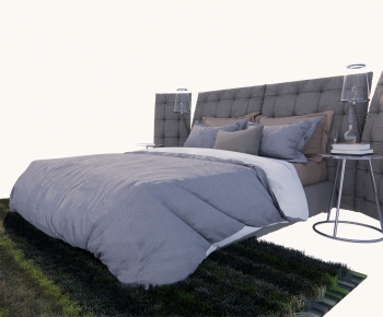Post Modern Style Double Bed-ID:207650906