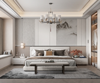 New Chinese Style Bedroom-ID:687740094