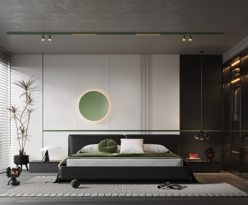Modern Industrial Style Wabi-sabi Style Bedroom-ID:710648065