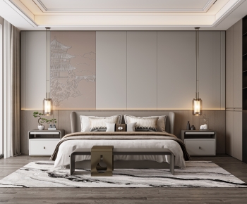 New Chinese Style Bedroom-ID:198668008