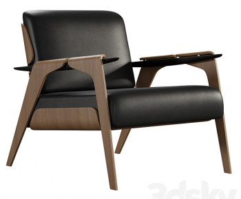 现代实木皮质休闲椅-ID:320888049