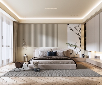 Wabi-sabi Style Bedroom-ID:378094915