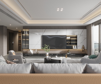 Modern A Living Room-ID:744066957