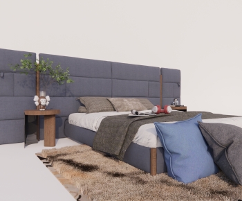 Modern Double Bed-ID:214013105