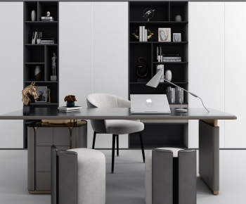 Post Modern Style Computer Desk And Chair-ID:628393898