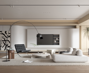 Modern Wabi-sabi Style A Living Room-ID:283257018