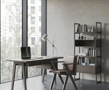 Modern Computer Desk And Chair-ID:607007987