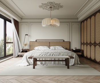 Modern French Style Wabi-sabi Style Bedroom-ID:319312107