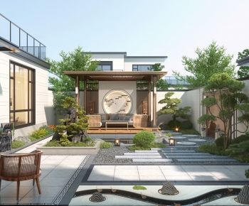 New Chinese Style Courtyard/landscape-ID:298856022