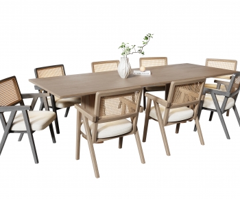 Wabi-sabi Style Dining Table And Chairs-ID:940794946