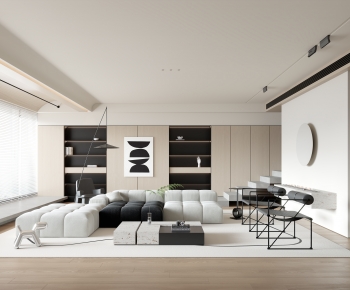 Modern Wabi-sabi Style A Living Room-ID:429074053