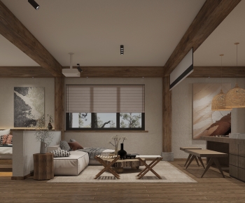 Wabi-sabi Style A Living Room-ID:777782926