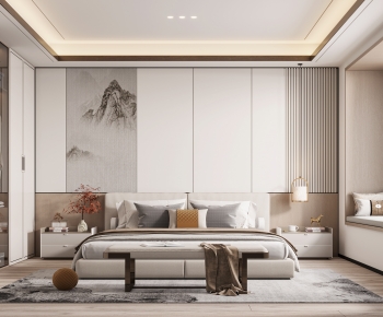 New Chinese Style Bedroom-ID:324115993