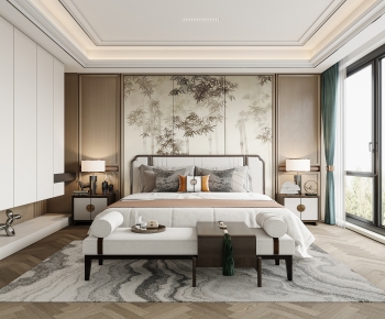 New Chinese Style Bedroom-ID:471289279