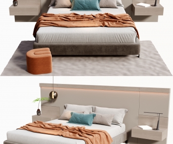 Modern Double Bed-ID:774610044