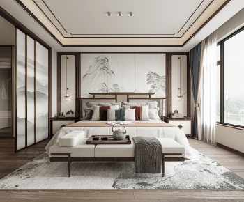 New Chinese Style Bedroom-ID:824570735