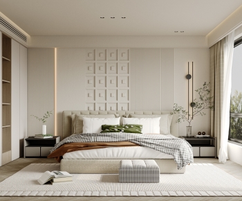 Wabi-sabi Style Bedroom-ID:958349785