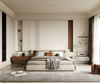 Modern Wabi-sabi Style Bedroom-ID:703367959