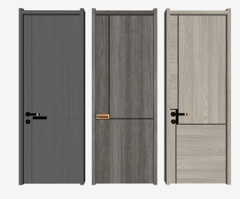 New Chinese Style Solid Wood Door-ID:237843049