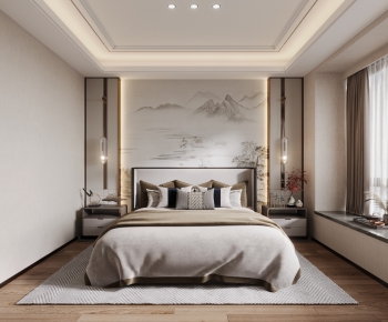 New Chinese Style Bedroom-ID:354960054