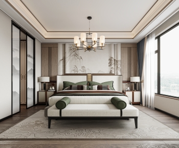 New Chinese Style Bedroom-ID:229109053
