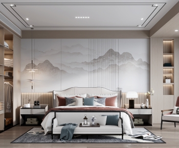 New Chinese Style Bedroom-ID:334431896