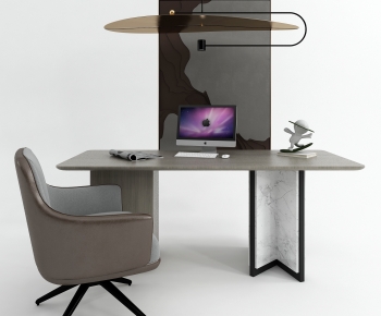 Modern Computer Desk And Chair-ID:719834099