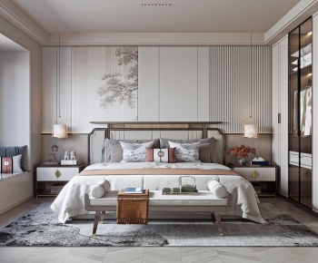 New Chinese Style Bedroom-ID:590879973
