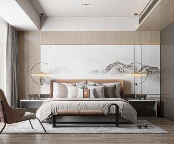 New Chinese Style Bedroom-ID:729989053
