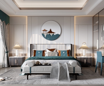 New Chinese Style Bedroom-ID:402190927