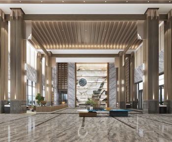 New Chinese Style Lobby Hall-ID:196398973