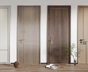 Modern Solid Wood Door-ID:611946113
