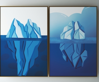 现代冰山图案装饰画组合-ID:167687898