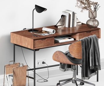 Modern Computer Desk And Chair-ID:809324984