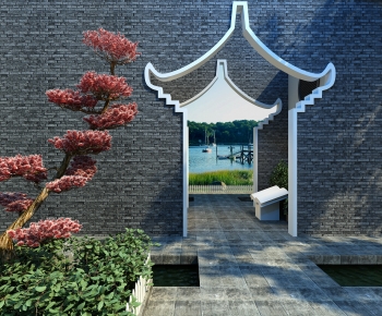 New Chinese Style Facade Element-ID:151204115