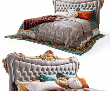 Simple European Style Double Bed-ID:413245921