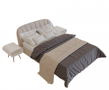 Modern Double Bed-ID:208393103