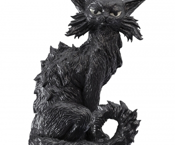 现代黑色动物雕塑-ID:525650987
