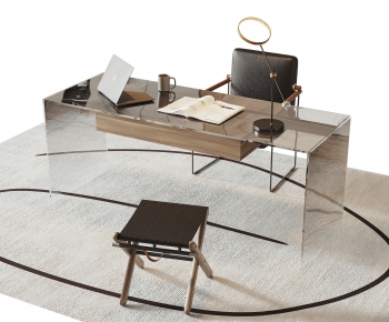 Modern Computer Desk And Chair-ID:244898086