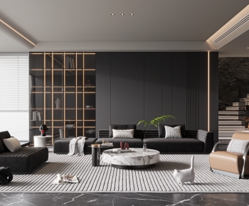 Modern A Living Room-ID:551240926