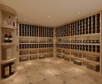 Simple European Style Wine Cellar/Wine Tasting Room-ID:719301943