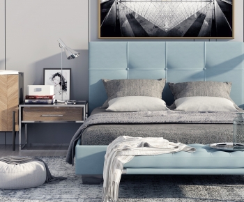 Modern Double Bed-ID:330166104
