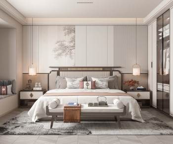 New Chinese Style Bedroom-ID:321819071