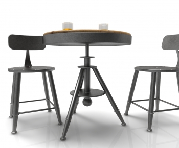 Industrial Style Leisure Table And Chair-ID:784245971