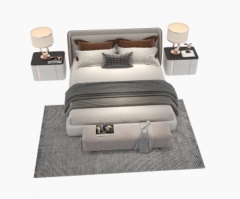 Modern Double Bed-ID:419574028